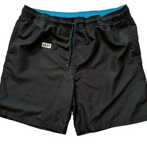 OP Black Swim Board Shorts Men’s Large Drawstring Surf Beach Vacation Travel